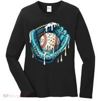 Baseball Drip Home Plate Ice Cream Respect The Drip Women's Long Sleeve Shirt thumb 0