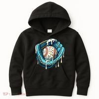 Baseball Drip Home Plate Ice Cream Respect The Drip Kids Hoodie thumb 0