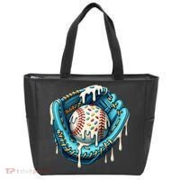 Baseball Drip Home Plate Ice Cream Respect The Drip Tote Bag thumb 0