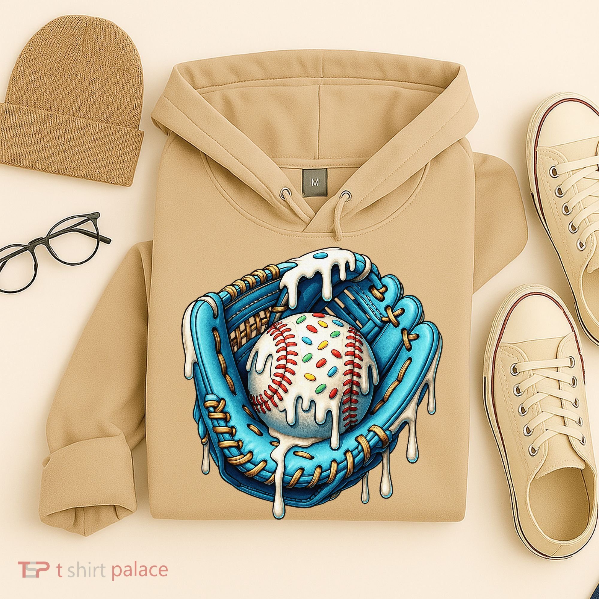 Baseball Drip Home Plate Ice Cream Respect The Drip Hoodie