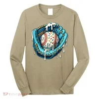 Baseball Drip Home Plate Ice Cream Respect The Drip Long Sleeve Shirt thumb 0