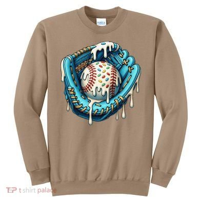 Baseball Drip Home Plate Ice Cream Respect The Drip Sweatshirt
