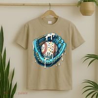 Baseball Drip Home Plate Ice Cream Respect The Drip T-Shirt thumb 2
