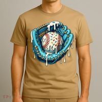 Baseball Drip Home Plate Ice Cream Respect The Drip T-Shirt thumb 3
