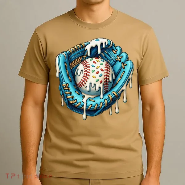 Baseball Drip Home Plate Ice Cream Respect The Drip T-Shirt