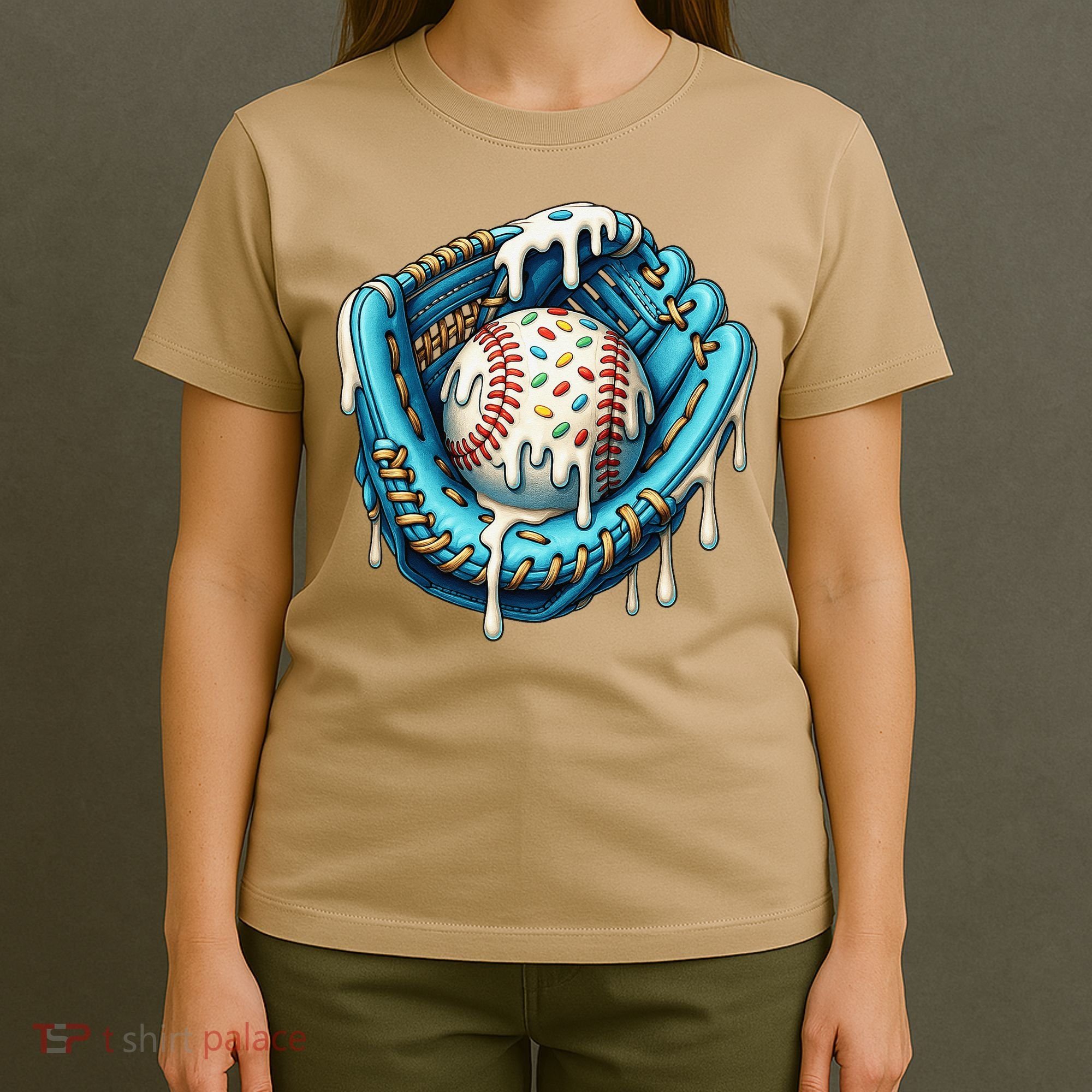 Baseball Drip Home Plate Ice Cream Respect The Drip T-Shirt