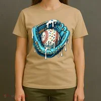 Baseball Drip Home Plate Ice Cream Respect The Drip T-Shirt thumb 4