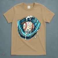 Baseball Drip Home Plate Ice Cream Respect The Drip T-Shirt thumb 5