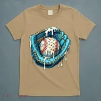 Baseball Drip Home Plate Ice Cream Respect The Drip T-Shirt thumb 5