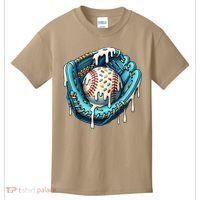 Baseball Drip Home Plate Ice Cream Respect The Drip Kids T-Shirt thumb 0