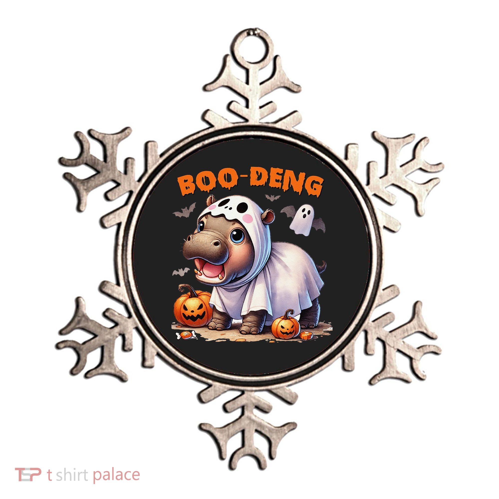 Boo Deng Halloween Baby Pygmy Hippo Bouncy Pig Moo Deng Ornament