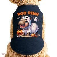 Boo Deng Halloween Baby Pygmy Hippo Bouncy Pig Moo Deng Doggie Tank thumb 0