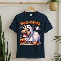 Boo Deng Halloween Baby Pygmy Hippo Bouncy Pig Moo Deng T-Shirt thumb 2
