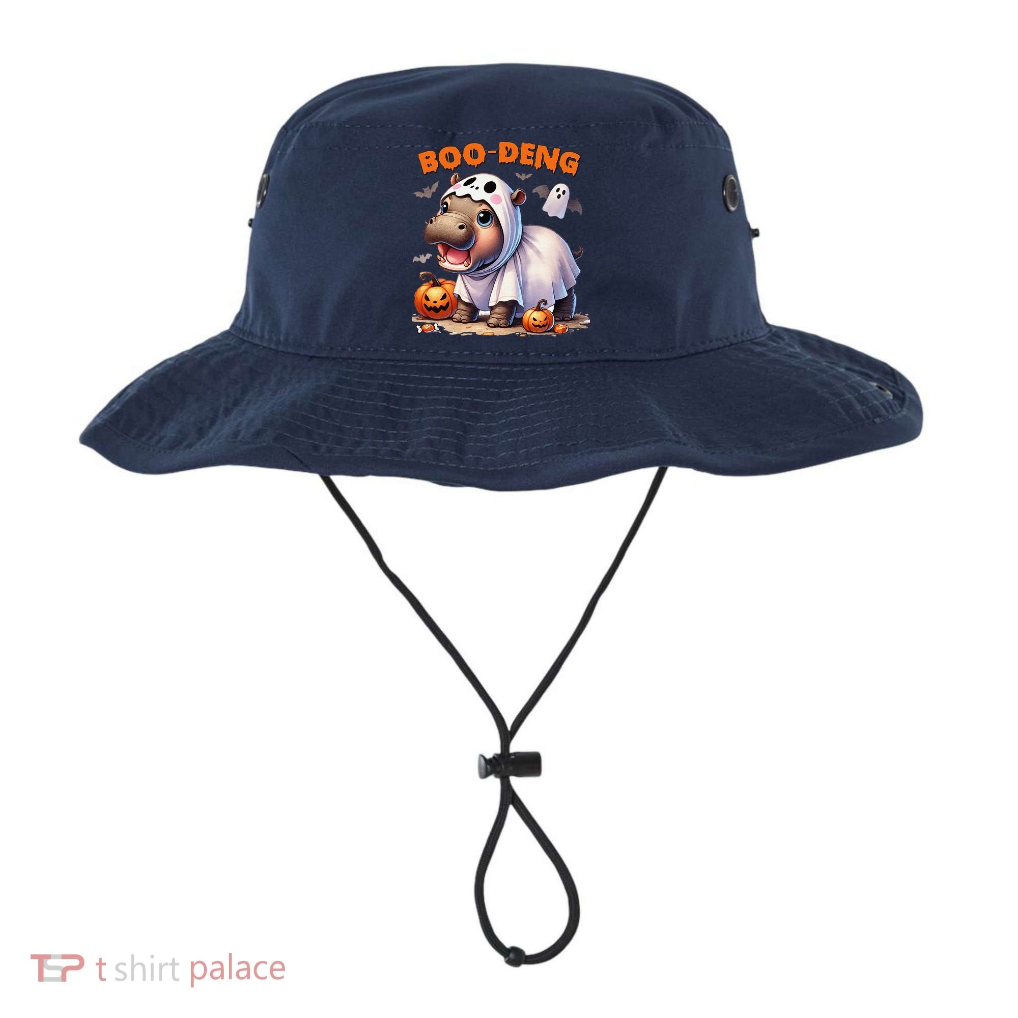 Boo Deng Halloween Baby Pygmy Hippo Bouncy Pig Moo Deng Bucket Hat