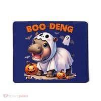 Boo Deng Halloween Baby Pygmy Hippo Bouncy Pig Moo Deng Mousepad thumb 0