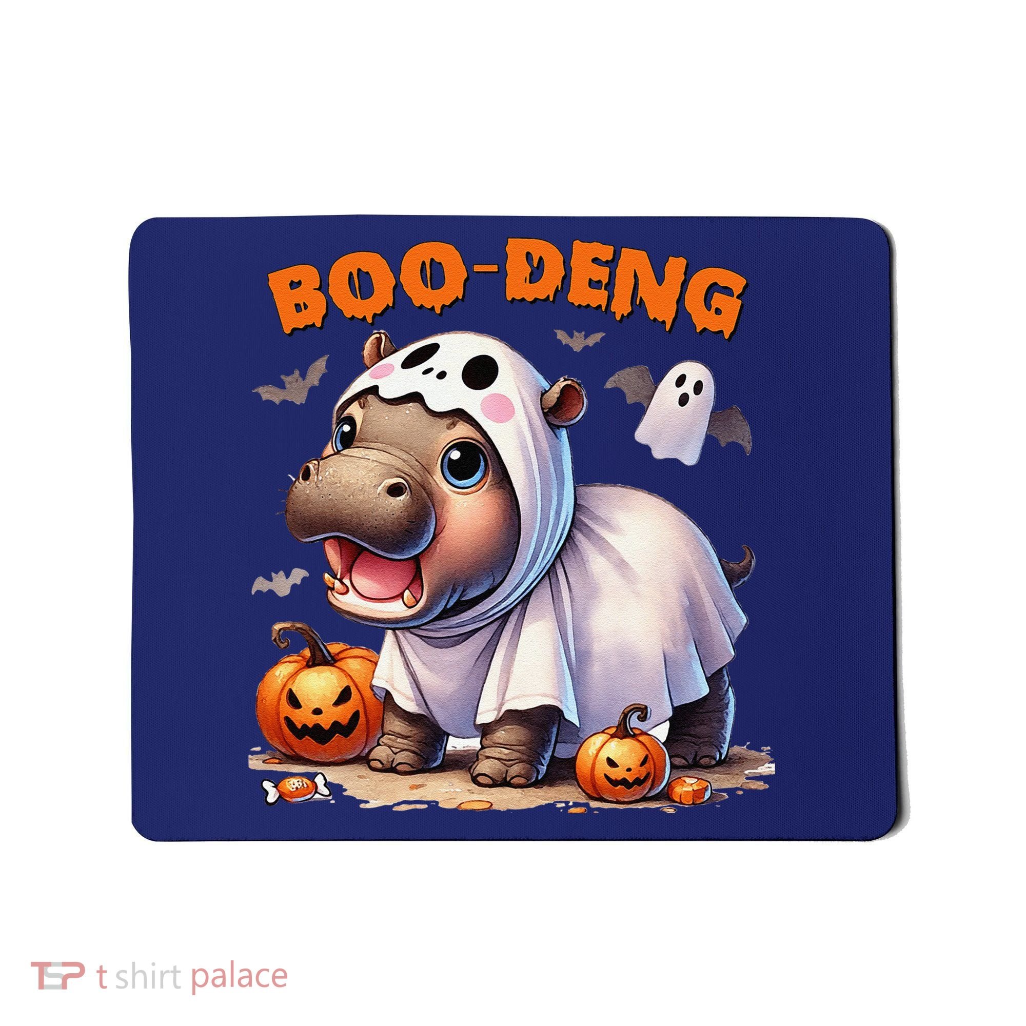 Boo Deng Halloween Baby Pygmy Hippo Bouncy Pig Moo Deng Mousepad