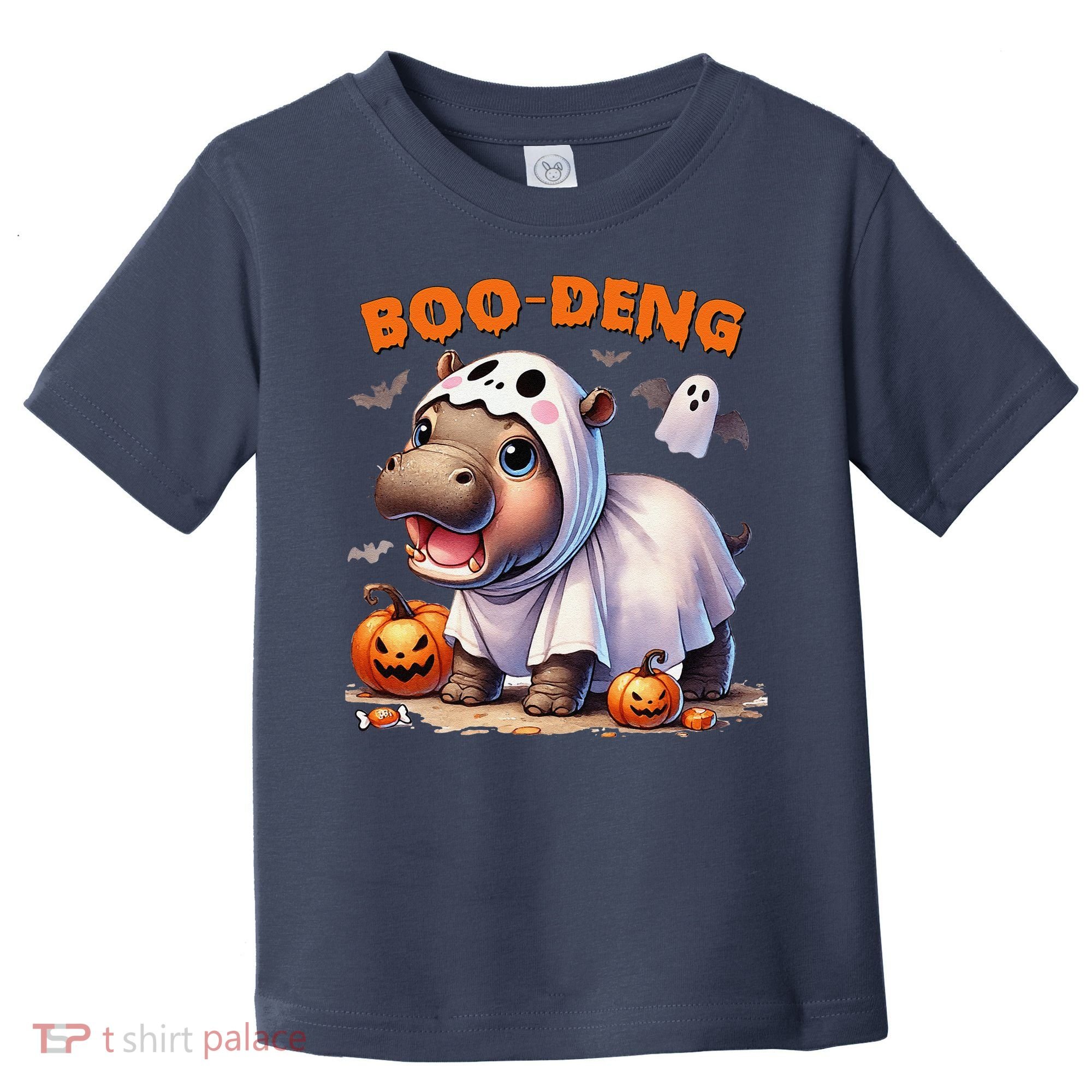 Boo Deng Halloween Baby Pygmy Hippo Bouncy Pig Moo Deng Toddler T-Shirt