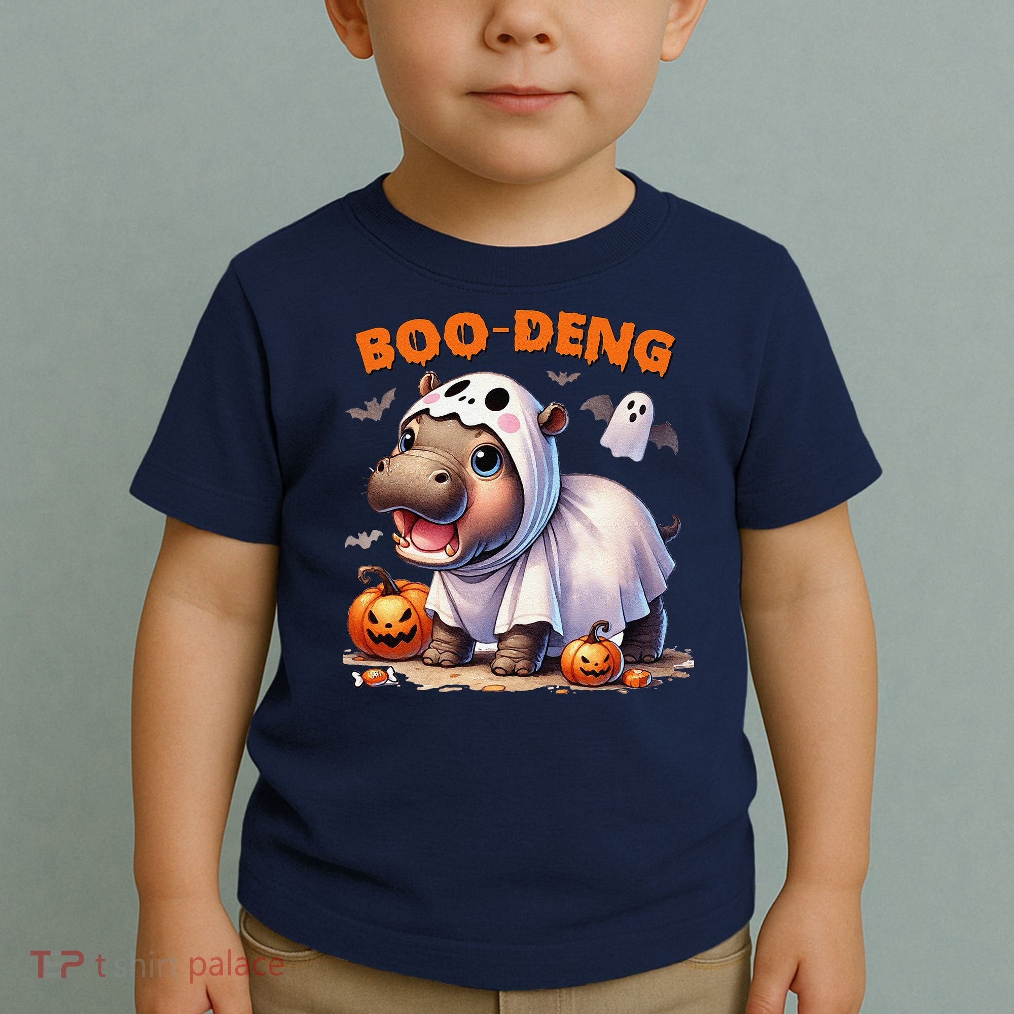 Boo Deng Halloween Baby Pygmy Hippo Bouncy Pig Moo Deng Toddler T-Shirt