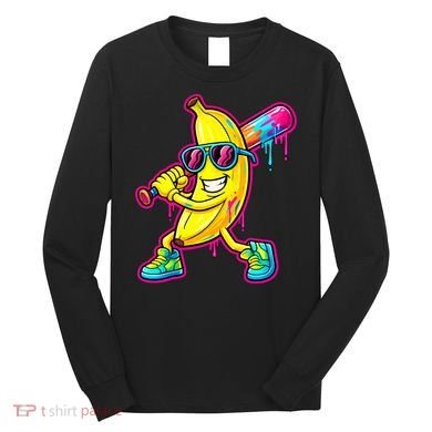 Banana Drip Ice Cream Baseball Long Sleeve Shirt