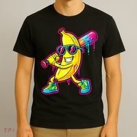 Banana Drip Ice Cream Baseball T-Shirt thumb 3