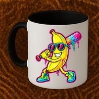 Banana Drip Ice Cream Baseball Coffee Mug thumb 2