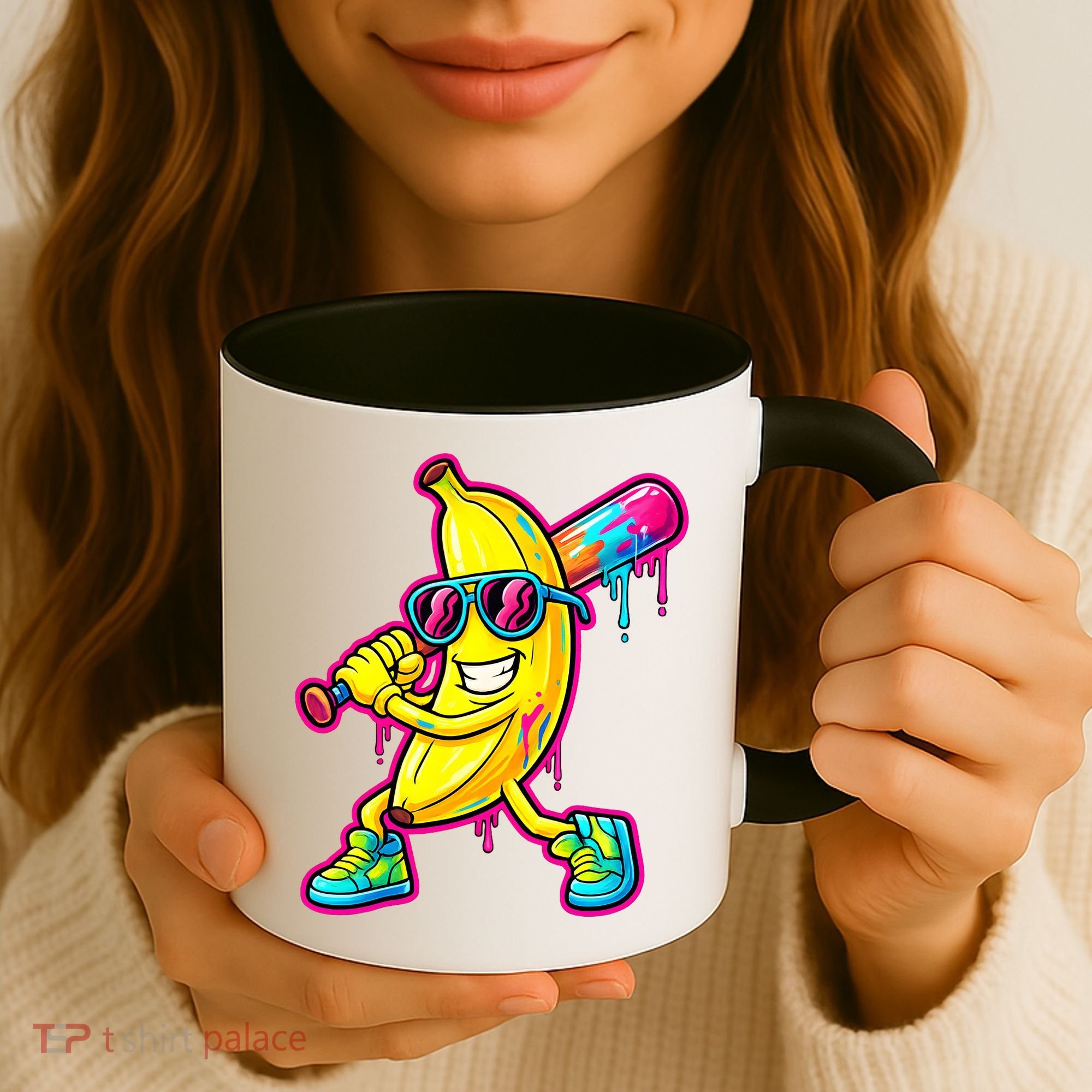 Banana Drip Ice Cream Baseball Coffee Mug