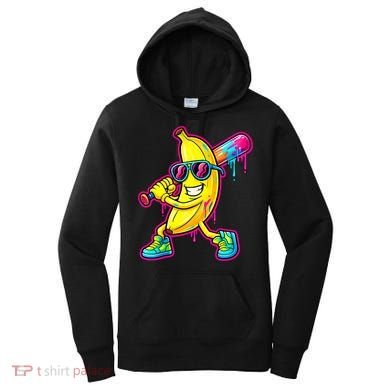 Banana Drip Ice Cream Baseball Women's Hoodie
