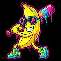 Banana Drip Ice Cream Baseball Women's Hoodie thumb 2