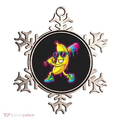 Banana Drip Ice Cream Baseball Ornament