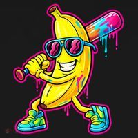 Banana Drip Ice Cream Baseball Women's Tank Top thumb 5
