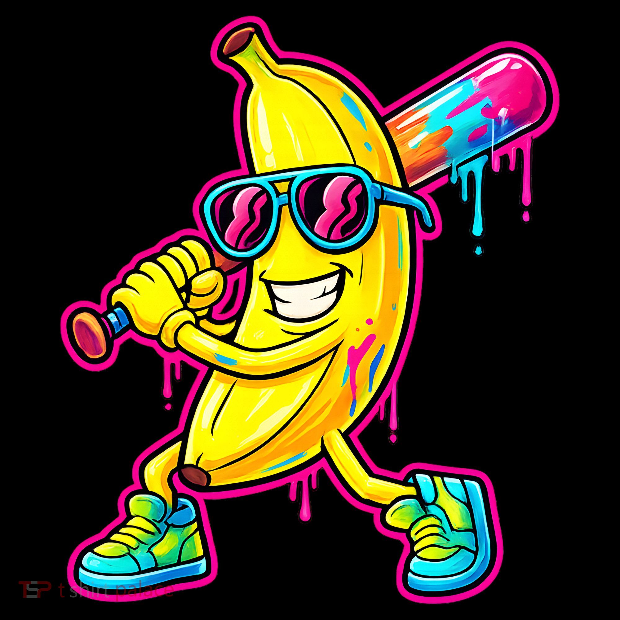Banana Drip Ice Cream Baseball Women's Tank Top