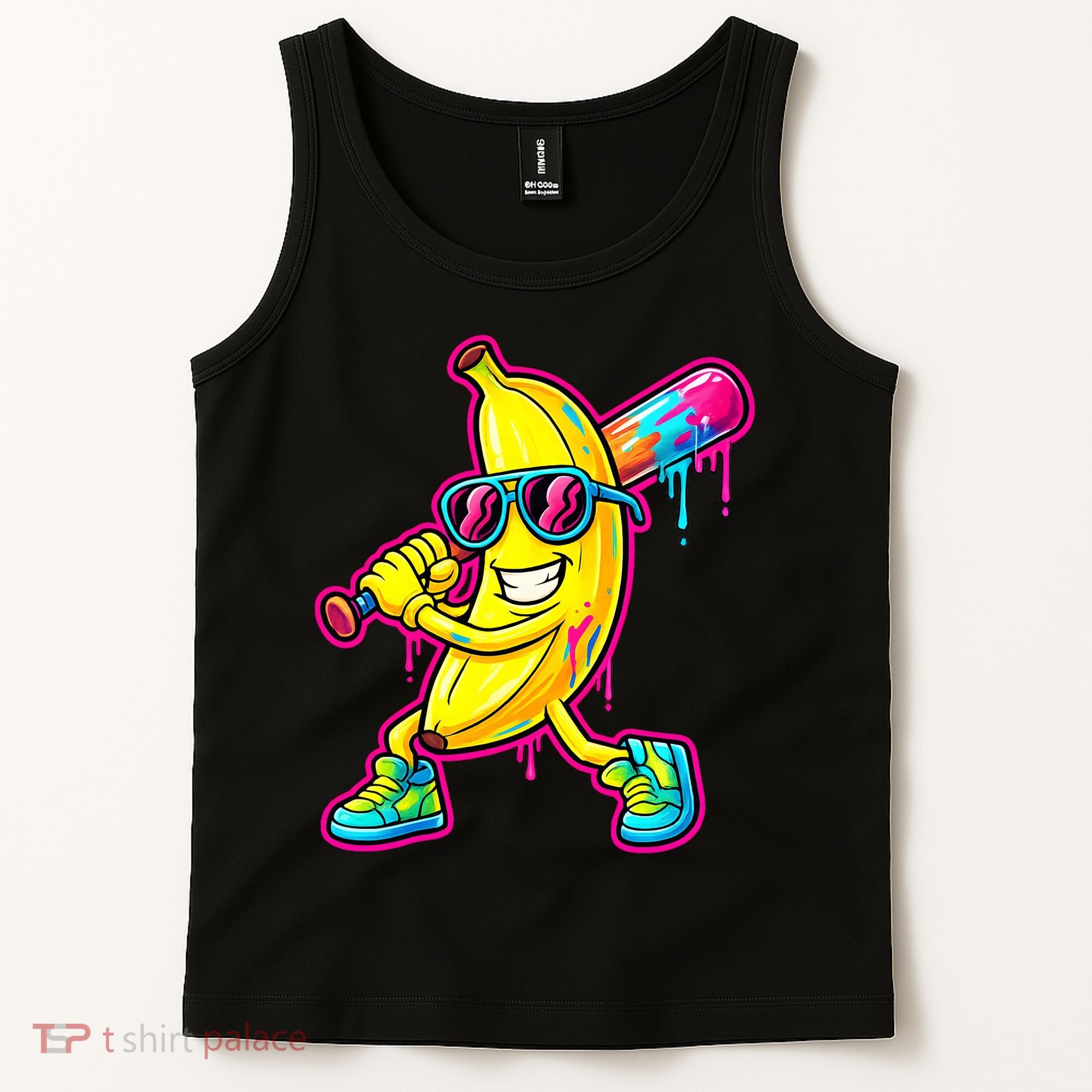 Banana Drip Ice Cream Baseball Tank Top
