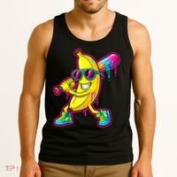 Banana Drip Ice Cream Baseball Tank Top thumb 3