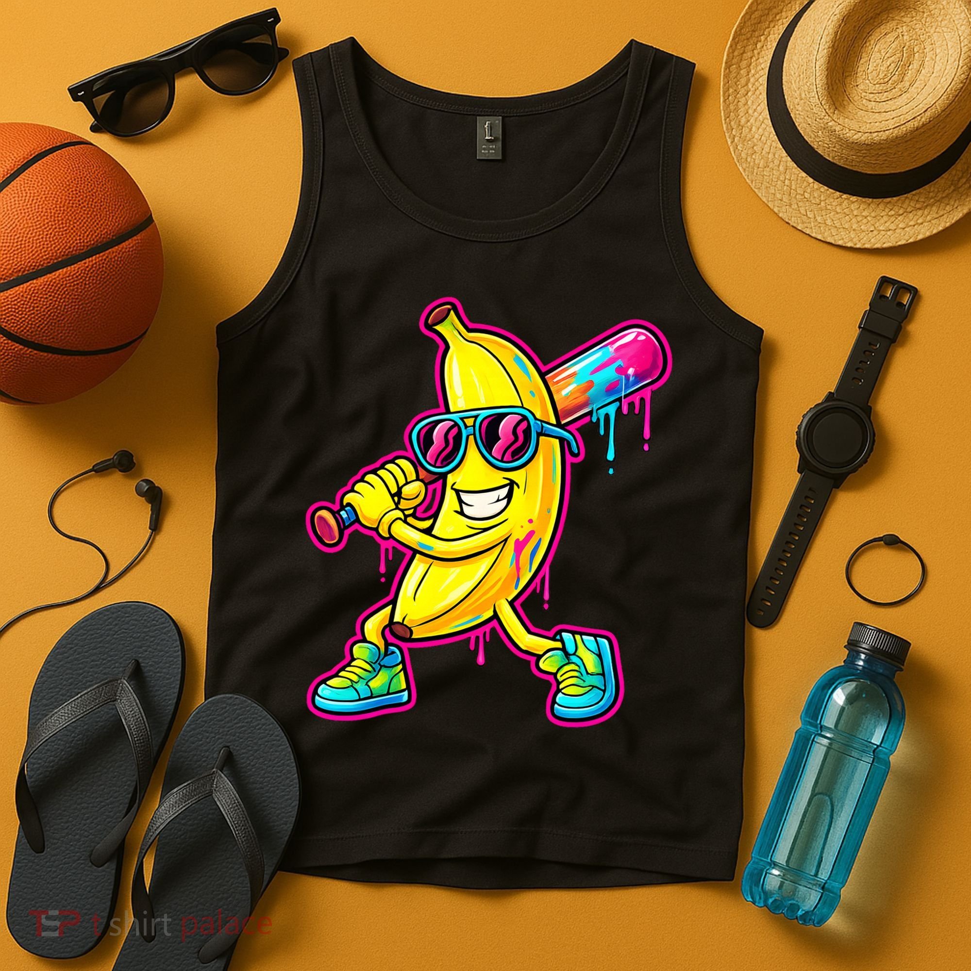 Banana Drip Ice Cream Baseball Tank Top