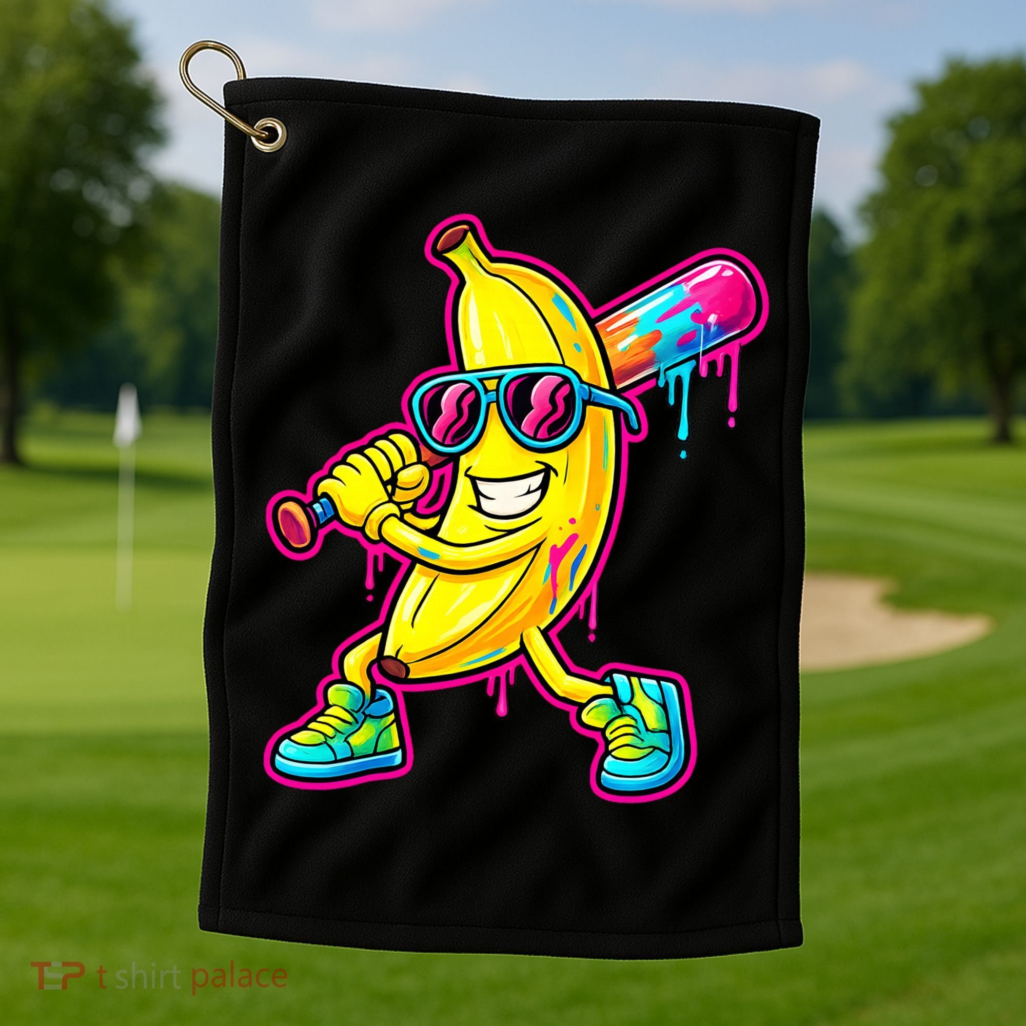 Banana Drip Ice Cream Baseball Golf Towel