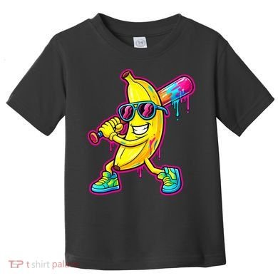 Banana Drip Ice Cream Baseball Toddler T-Shirt