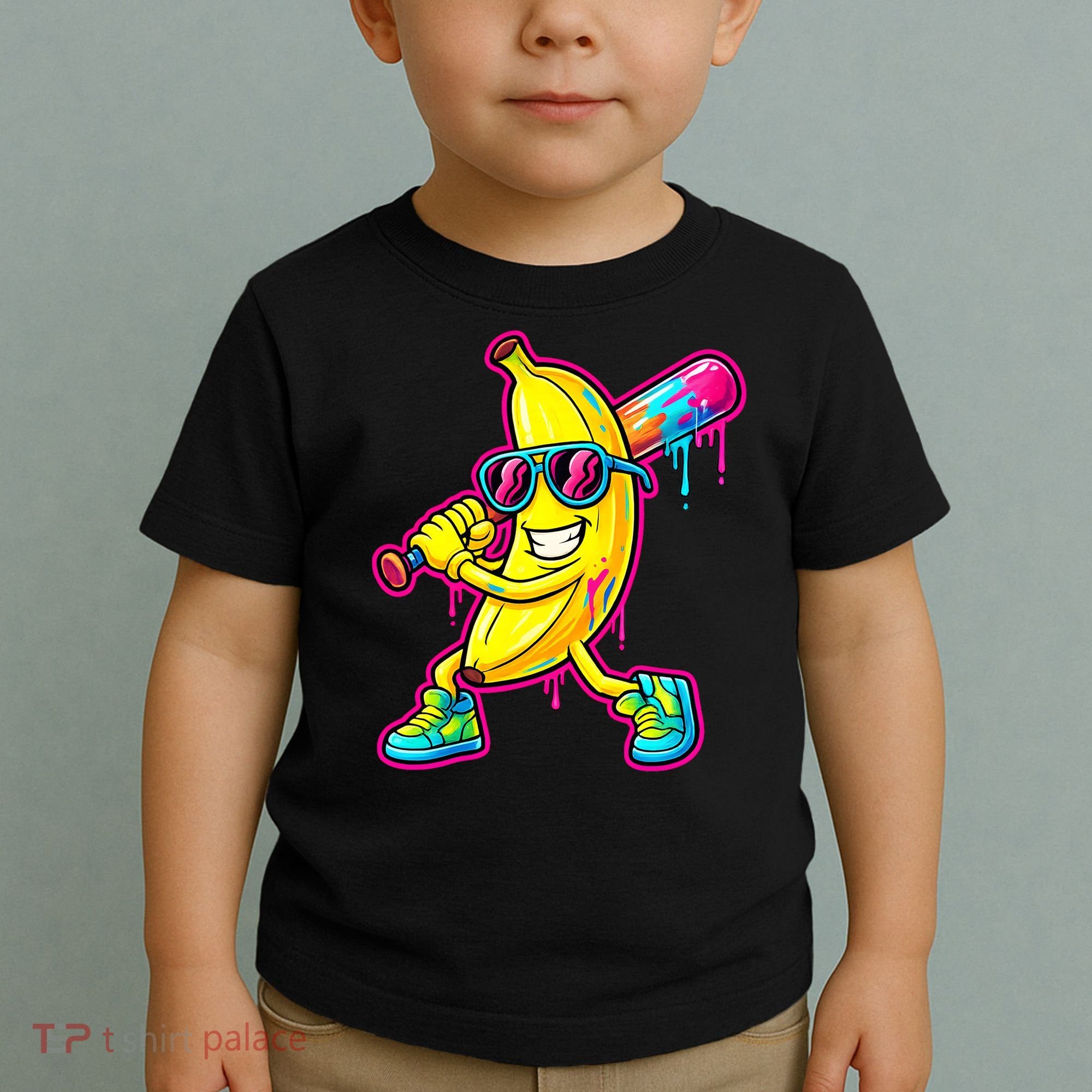 Banana Drip Ice Cream Baseball Toddler T-Shirt