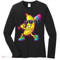 Banana Drip Ice Cream Baseball Women's Long Sleeve Shirt thumb 0