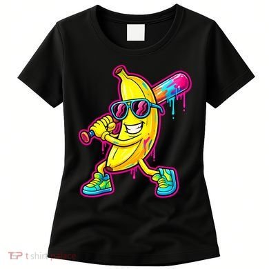 Banana Drip Ice Cream Baseball Women's T-Shirt