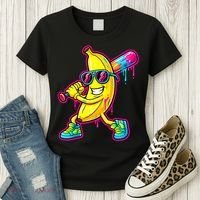 Banana Drip Ice Cream Baseball Women's T-Shirt thumb 3