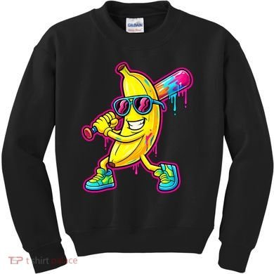 Banana Drip Ice Cream Baseball Kids Sweatshirt