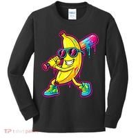 Banana Drip Ice Cream Baseball Kids Long Sleeve Shirt thumb 0