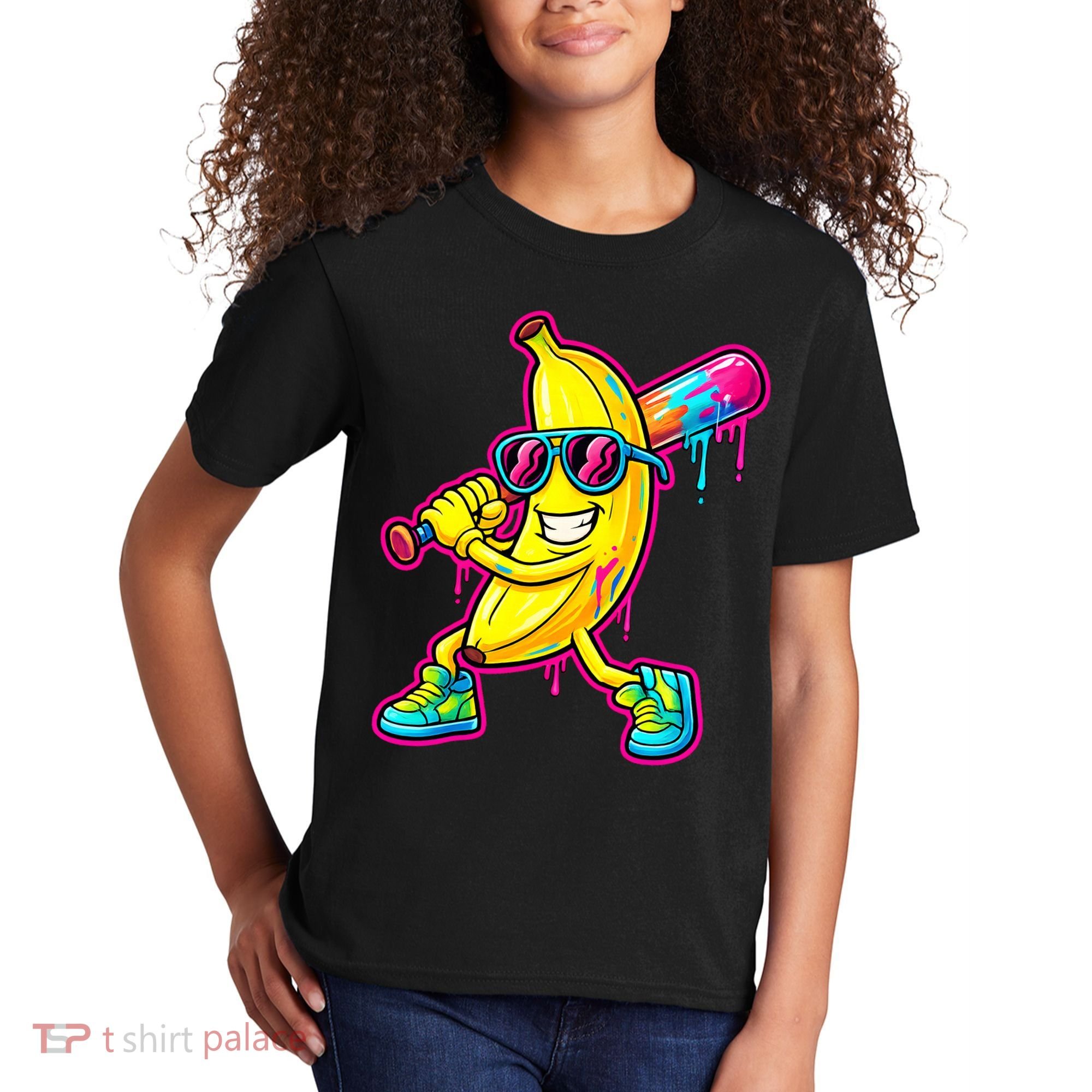 Banana Drip Ice Cream Baseball Kids T-Shirt
