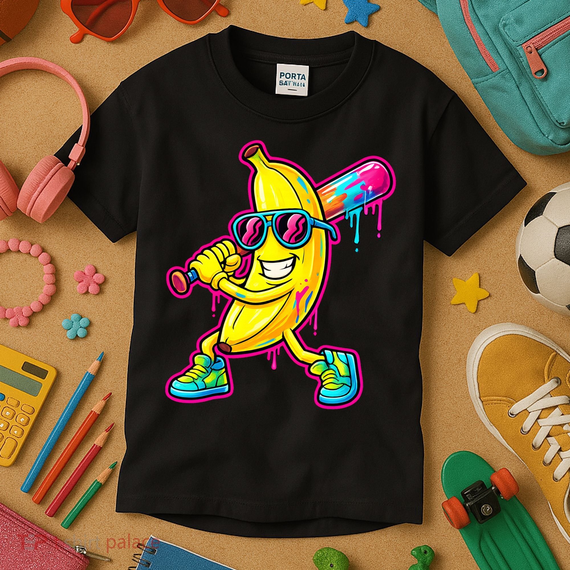 Banana Drip Ice Cream Baseball Kids T-Shirt