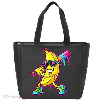 Banana Drip Ice Cream Baseball Tote Bag