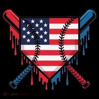 Baseball Drip Ice Cream Patriotic American Flag Funny Coffee Mug thumb 5