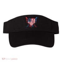 Baseball Drip Ice Cream Patriotic American Flag Funny Visor thumb 0
