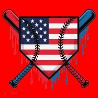Baseball Drip Ice Cream Patriotic American Flag Funny Santa Hat thumb 1