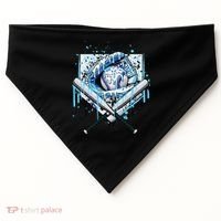Baseball Drip Ice Cream Drip Baseball  USA-Made Doggie Bandana thumb 0