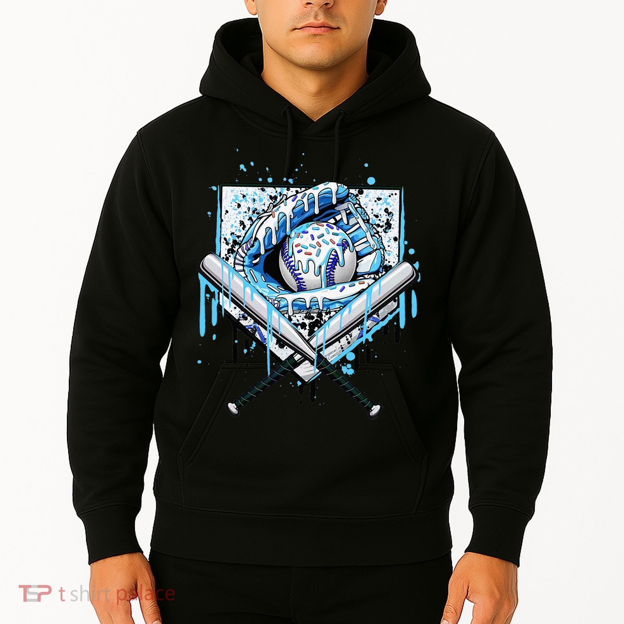 Baseball Drip Ice Cream Drip Baseball  Hoodie